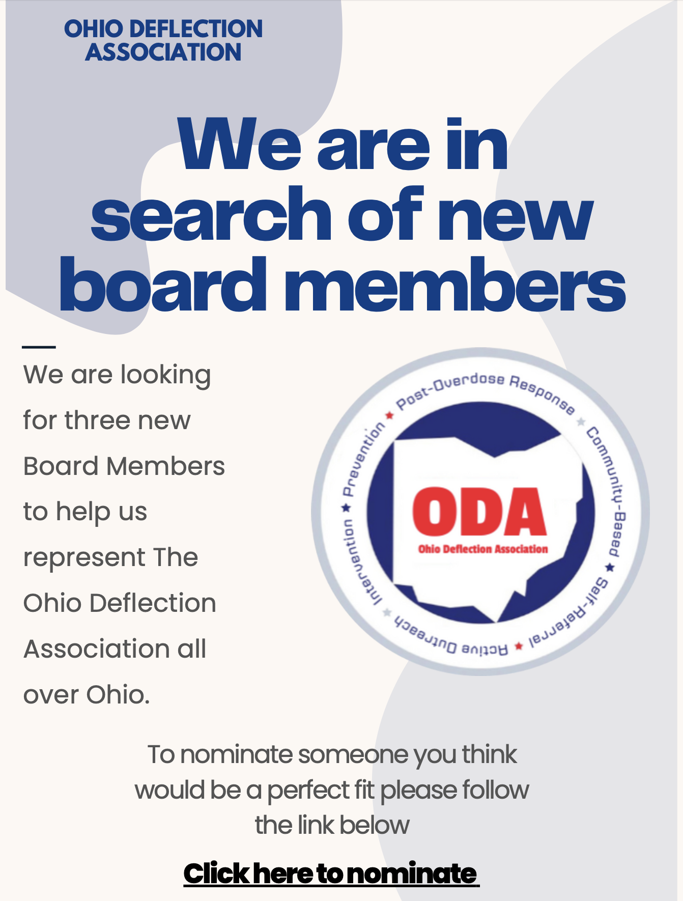 We Are Looking for New Board Members ad